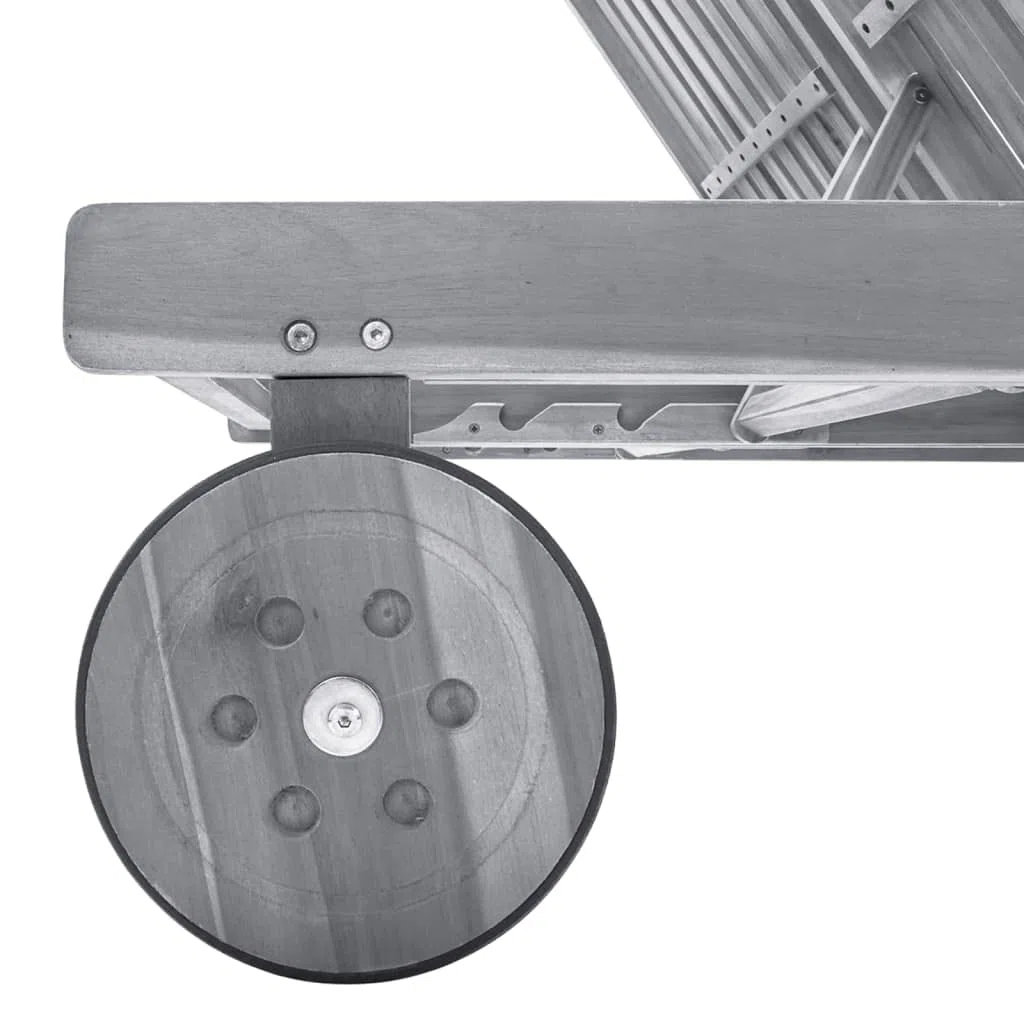 Esterilla Playa Plegable,Silla de Playa Plegable Ligera,Tumbona de jardín 2 Personas y Cojines Madera Maciza de acaciaAdecuado para Balcones, Jardines, Patios