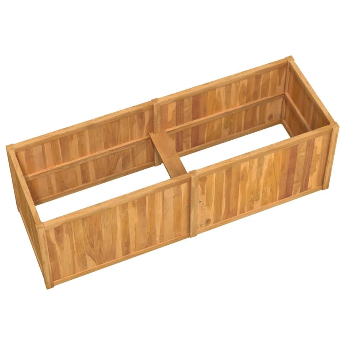 GuyAna Arriate de Madera Maciza de Teca 150x50x50 cm Jardineras Grandes Exterior Jardinera Rectangular