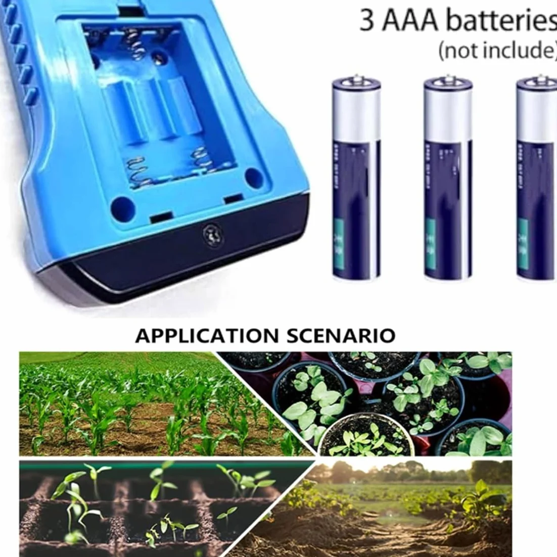 Medidor de humedad del suelo 7 en 1, probador rápido de temperatura, humedad, CE, PH, NPK, sensor preciso para jardín, césped, granja
