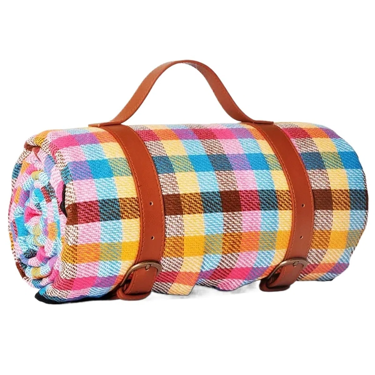 Manta de picnic impermeable de 200 x 200 cm, a cuadros, para exteriores, perfecta para camping, playa y sala de estar, versátil almohadilla rectangular para dormir y elegante
