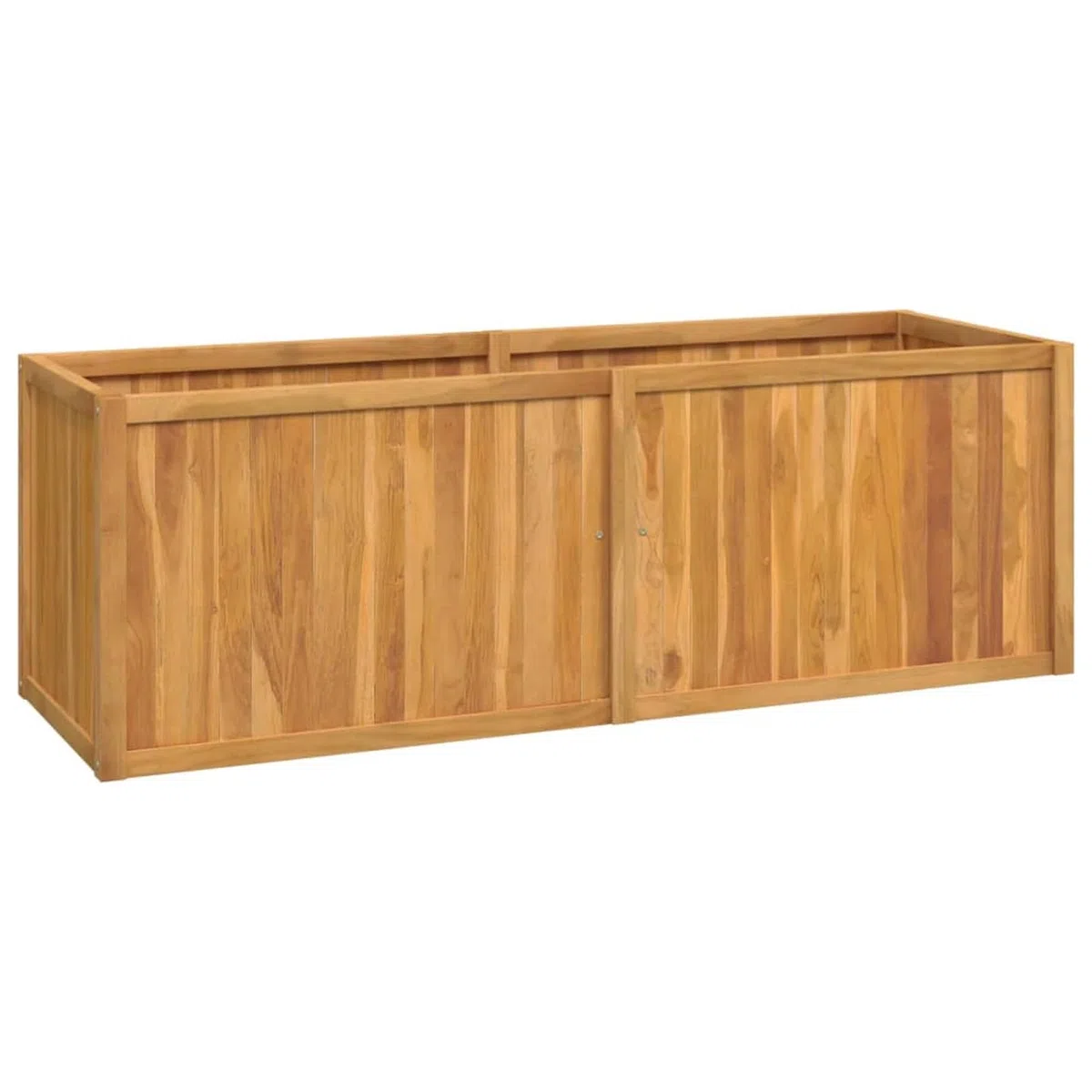 GuyAna Arriate de Madera Maciza de Teca 150x50x50 cm Jardineras Grandes Exterior Jardinera Rectangular