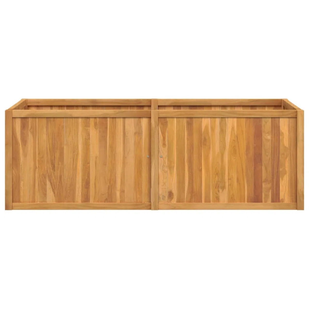 GuyAna Arriate de Madera Maciza de Teca 150x50x50 cm Jardineras Grandes Exterior Jardinera Rectangular