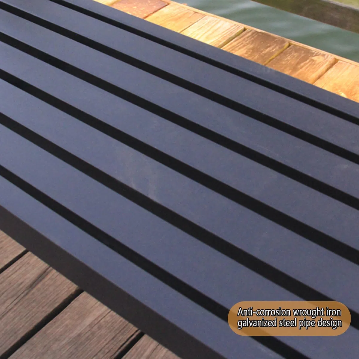 Banco de metal para exteriores, resistente a la intemperie, diseño sin respaldo, asientos 2-3, perfecto para jardín, patio o uso en interiores, solución de asiento elegante