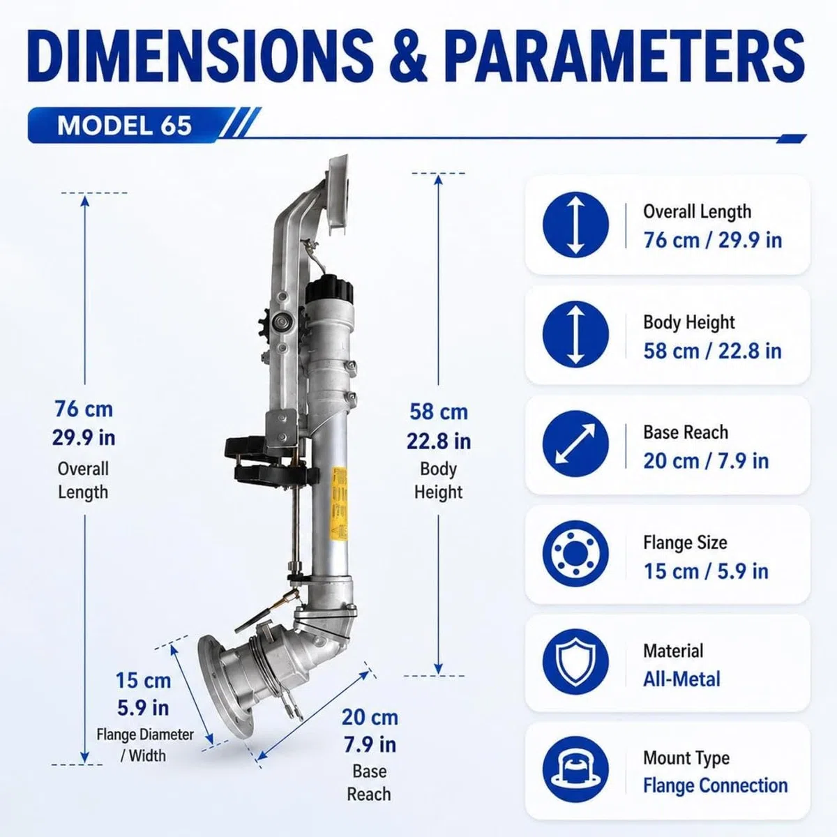 Aspersor de Impacto 360° para Riego Agrícola Type65