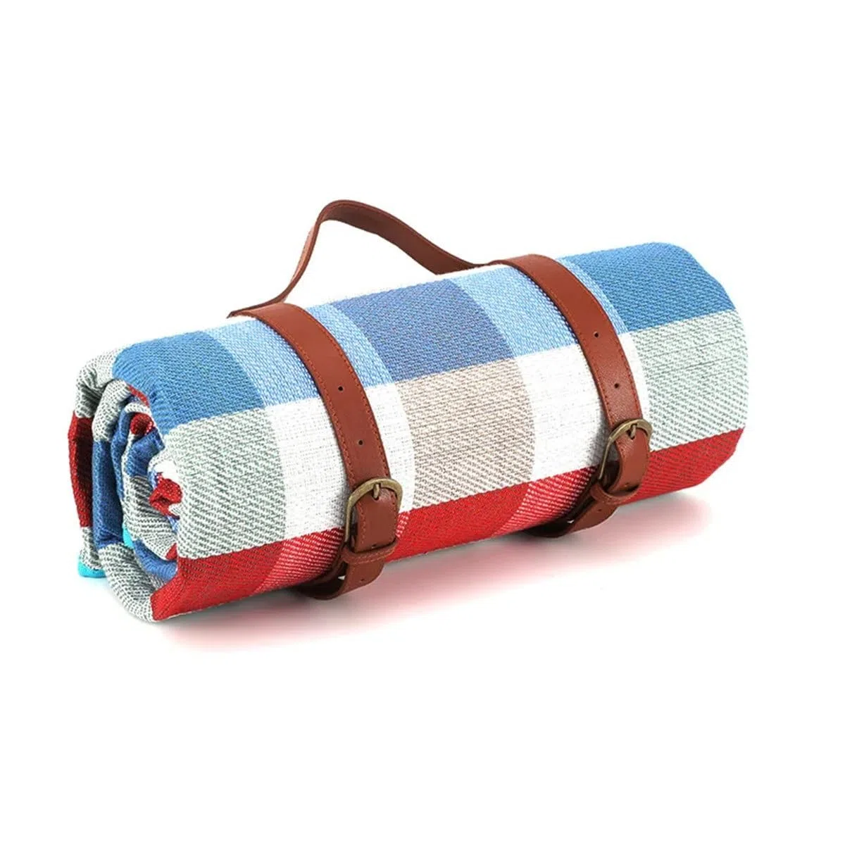 Manta de picnic portátil extra grande, impermeable, a prueba de arena, plegable, para exteriores, elegante bolsa para reuniones familiares, camping, playa y festivales (rojo y blanco, 200 x 300 cm)