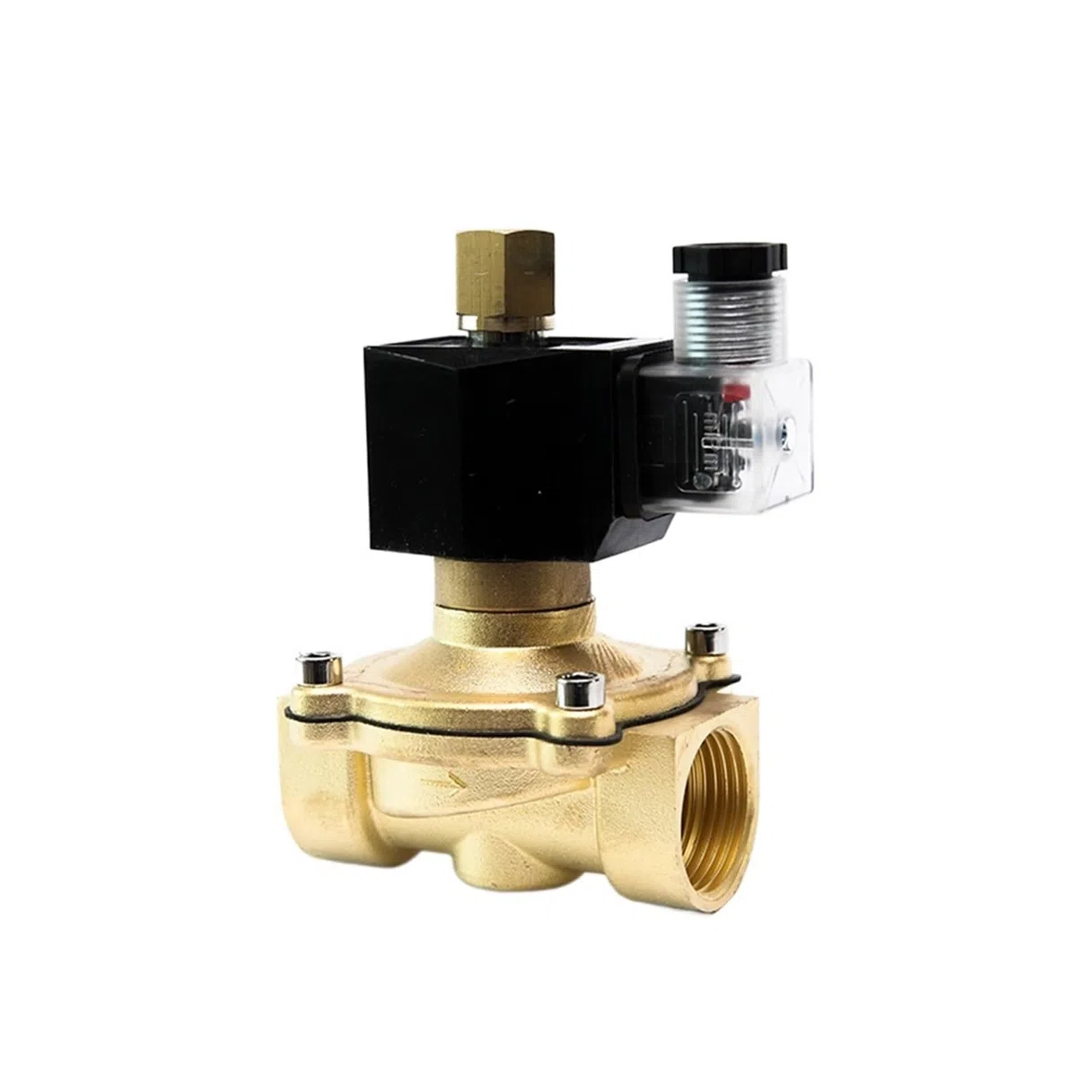 Válvula De Solenoide Normalmente Abierta Latón 3/8 "1/2" 1 "1-1/2" 2 "IP65 Interruptor Control Tubería Agua ConservacióN Del Agua(1-1/4",G,24VDC)