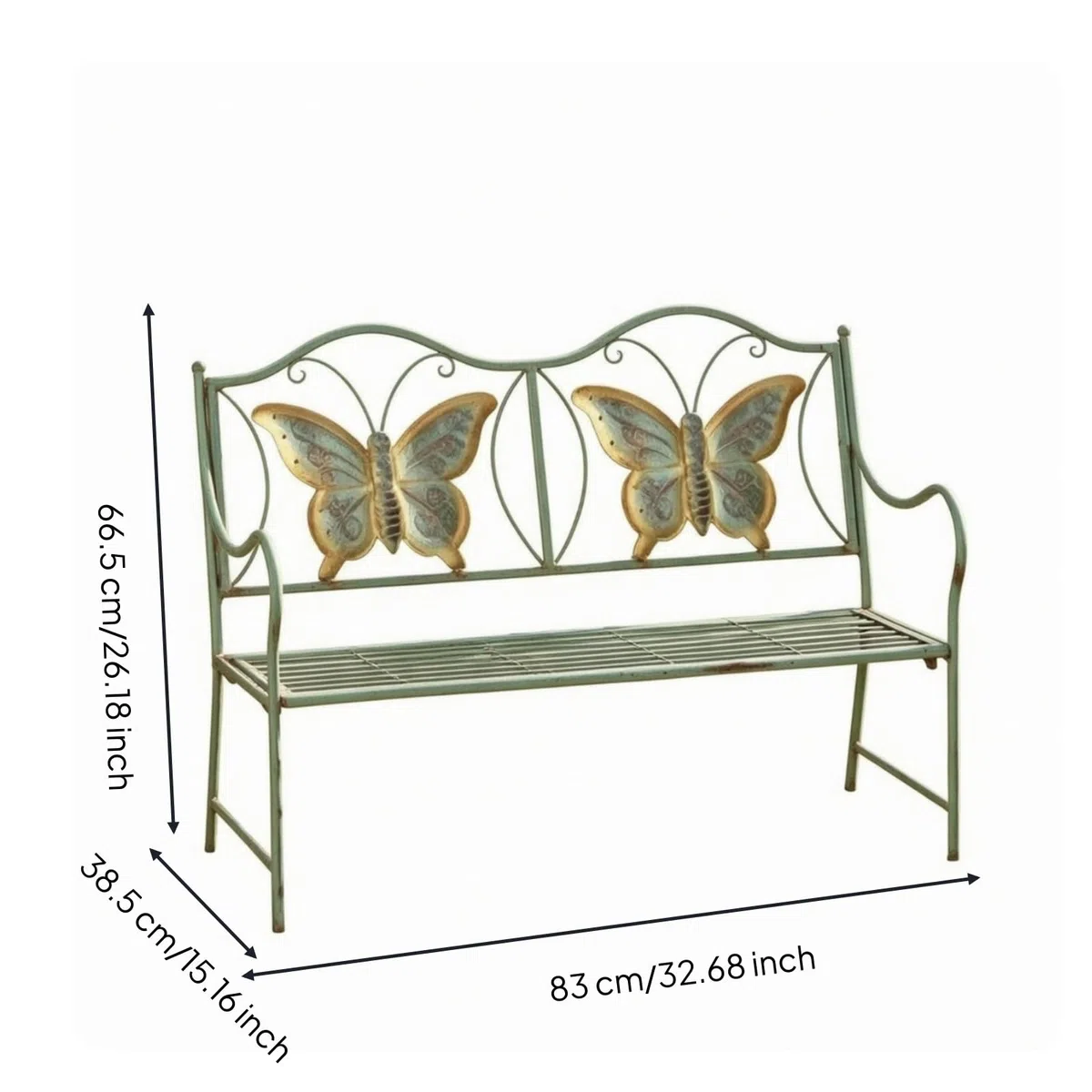 Banco para Niños Banco de Jardín Asiento Exterior Banco Infantil Banco Decorativo de Hierro Forjado con Carácter Francés y Asiento Aireado Adecuado para Patio Lectura Disfrute del Jardín