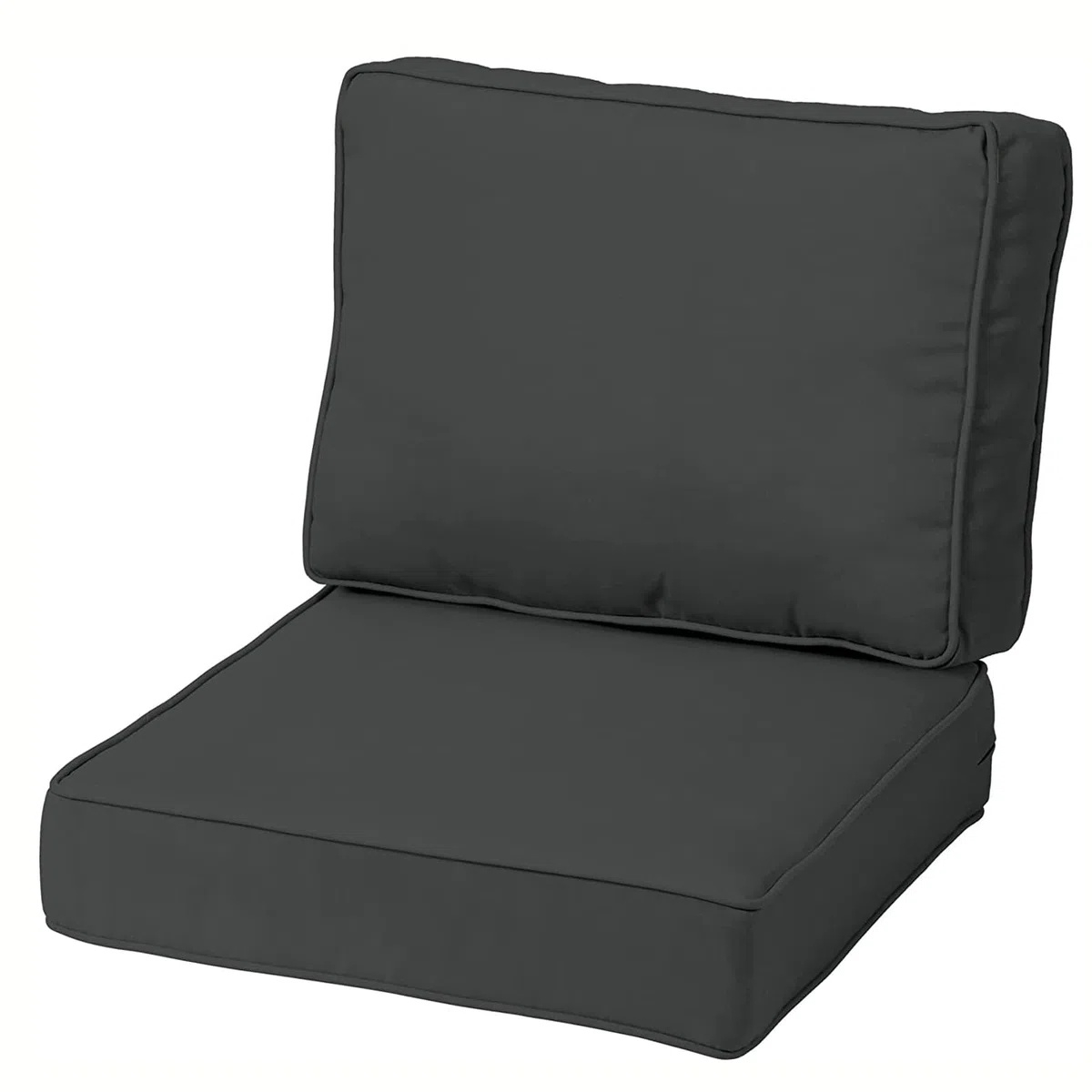 Juego de fundas impermeables para sillas de exterior, 40 x 40 cm, color gris oscuro, antideslizante, cierre de cremallera, ideal para patio, interior, camping