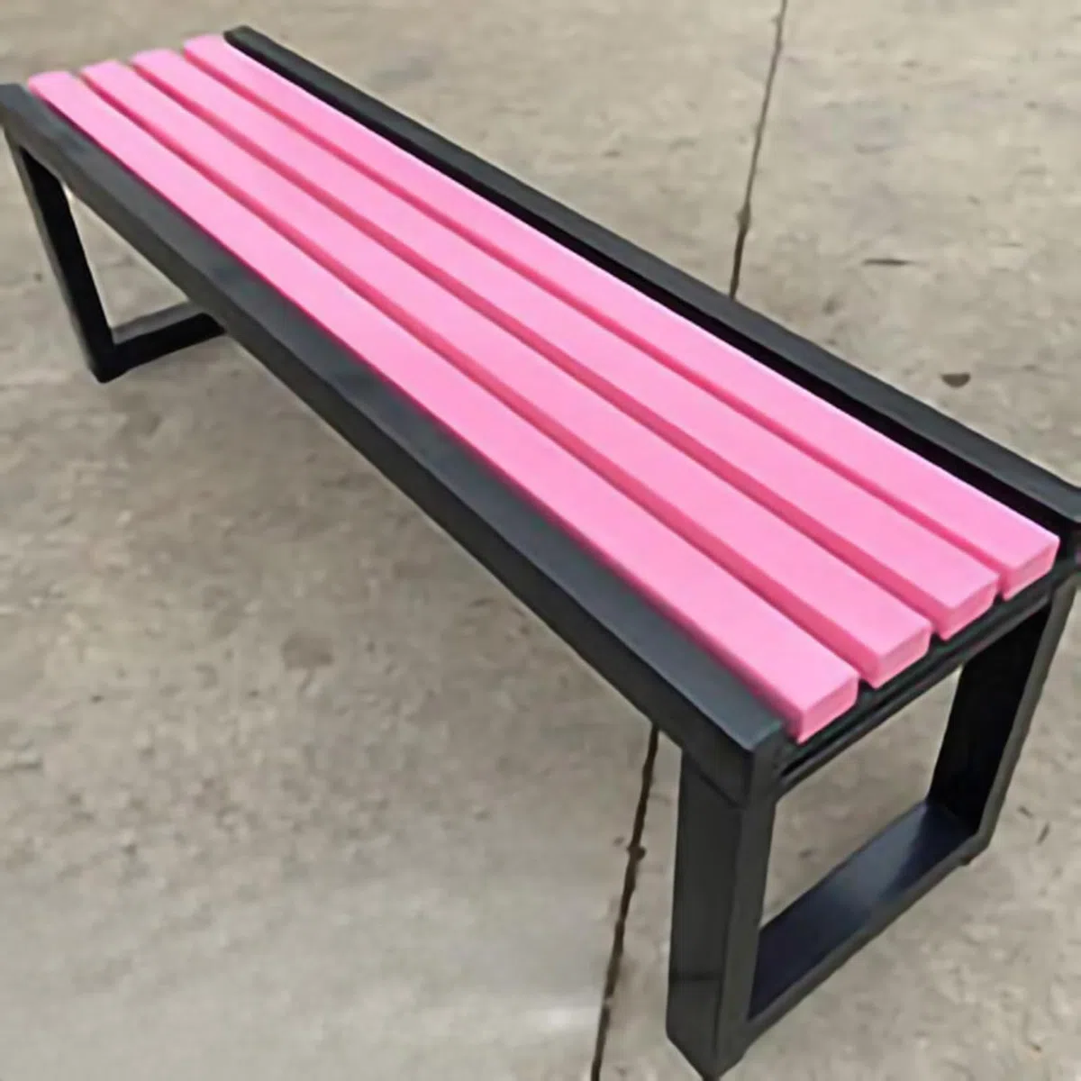 Rainbow - Banco para exteriores, silla de patio sin respaldo para jardín, parque, balcón y terraza, 120 x 40 x 45 cm, piel para porche, patio y espacios al aire libre