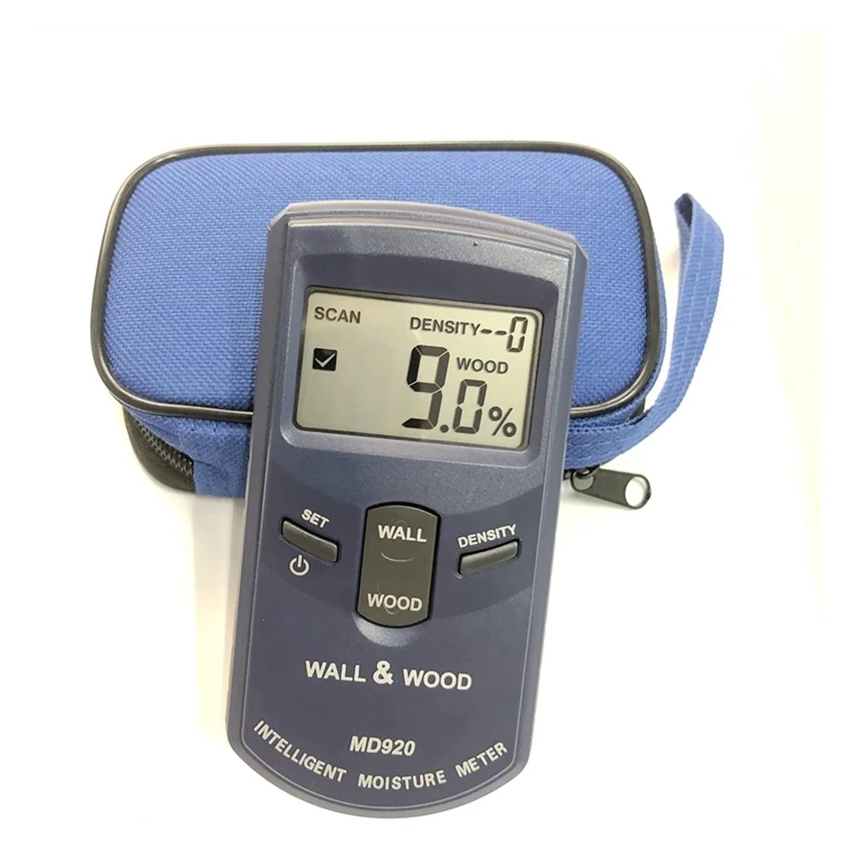 Medidor de humedad, Medidor de humedad de madera inductiva digital Medidor de humedad LCD grande Detector de madera Detector húmedo 10 Herramientas de medida de densidad de grado Para plantas en macet