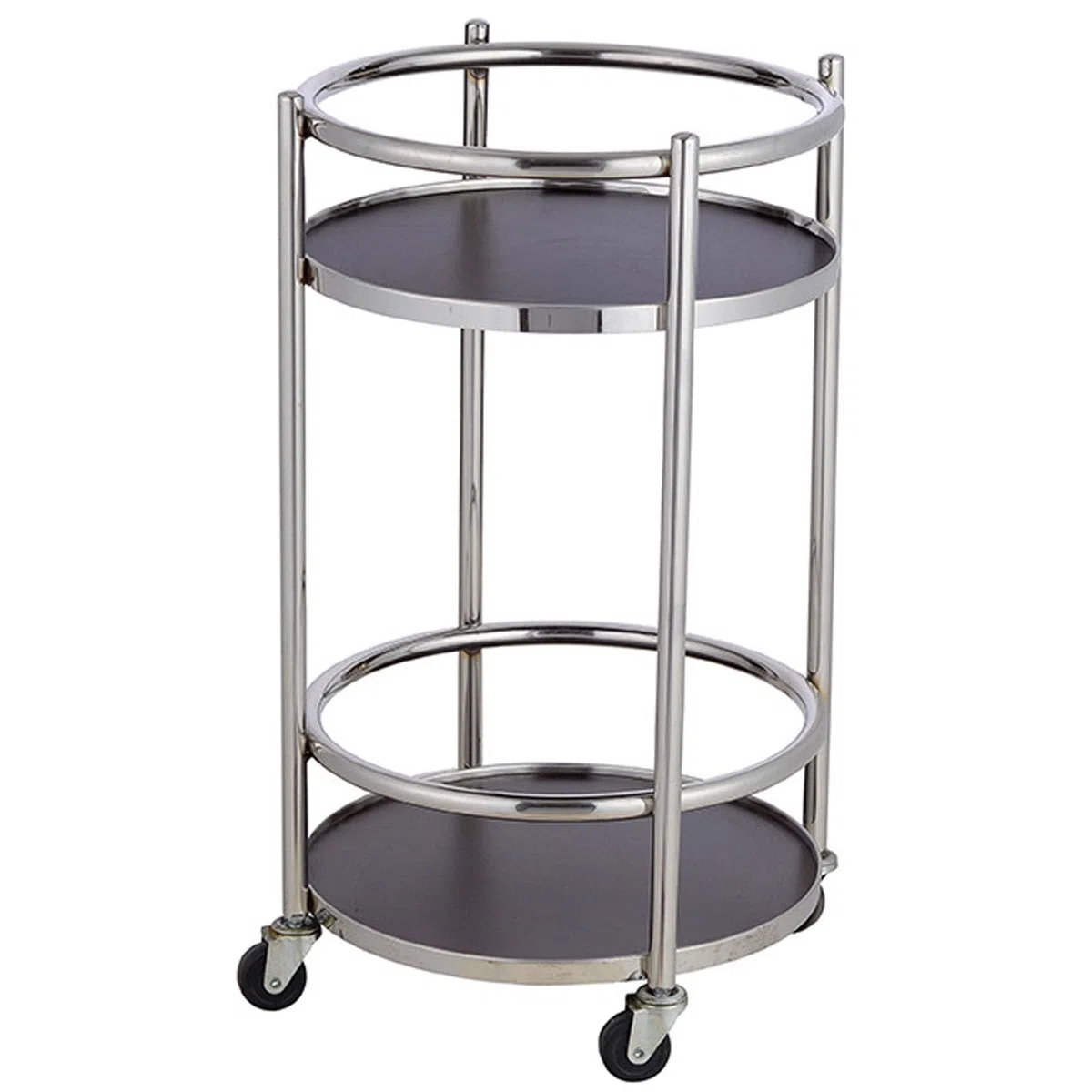 Carrito de cocina – Carrito de servicio grande plegable de acero inoxidable con ruedas, ideal para restaurantes, hoteles y uso doméstico, solución de almacenamiento versátil