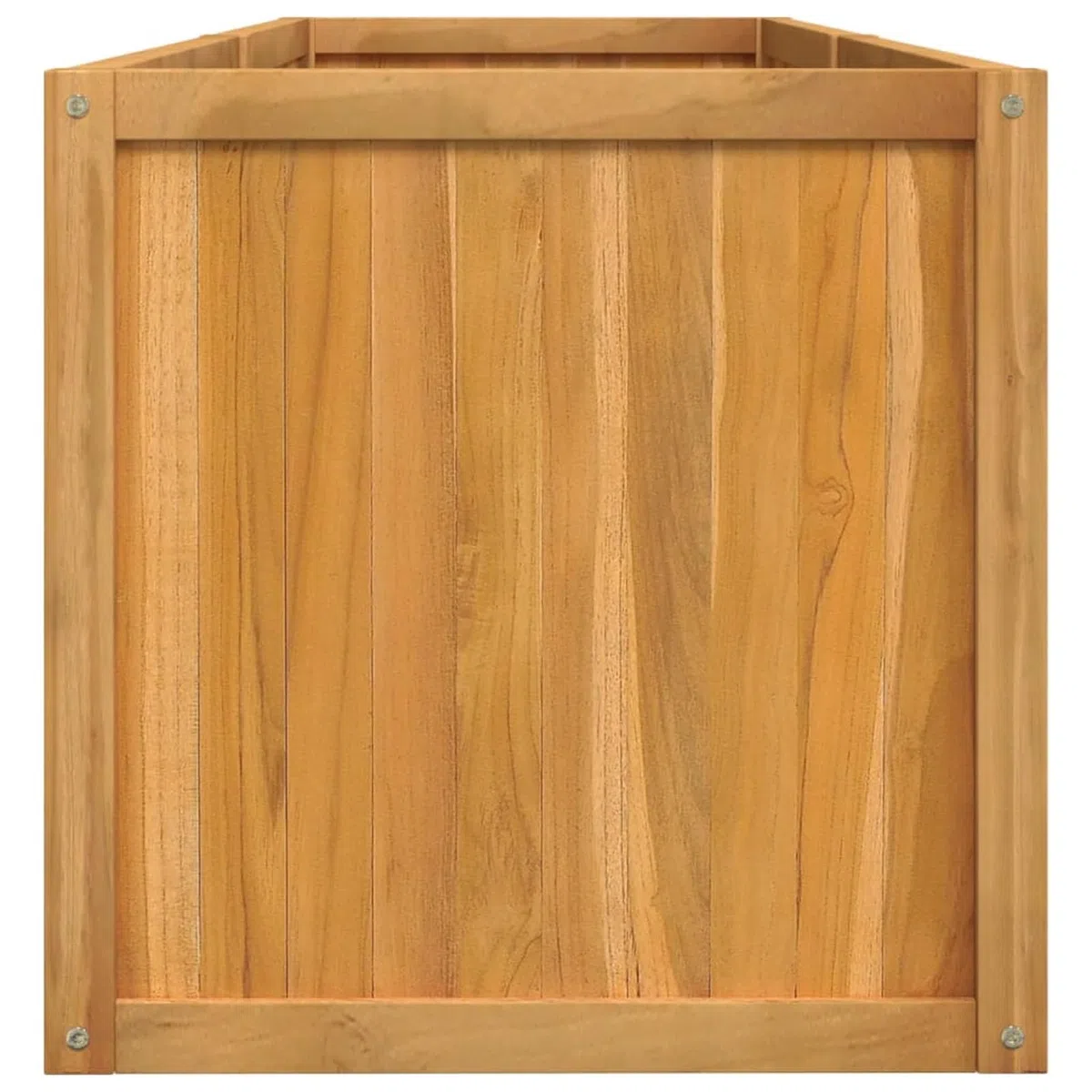 GuyAna Arriate de Madera Maciza de Teca 150x50x50 cm Jardineras Grandes Exterior Jardinera Rectangular