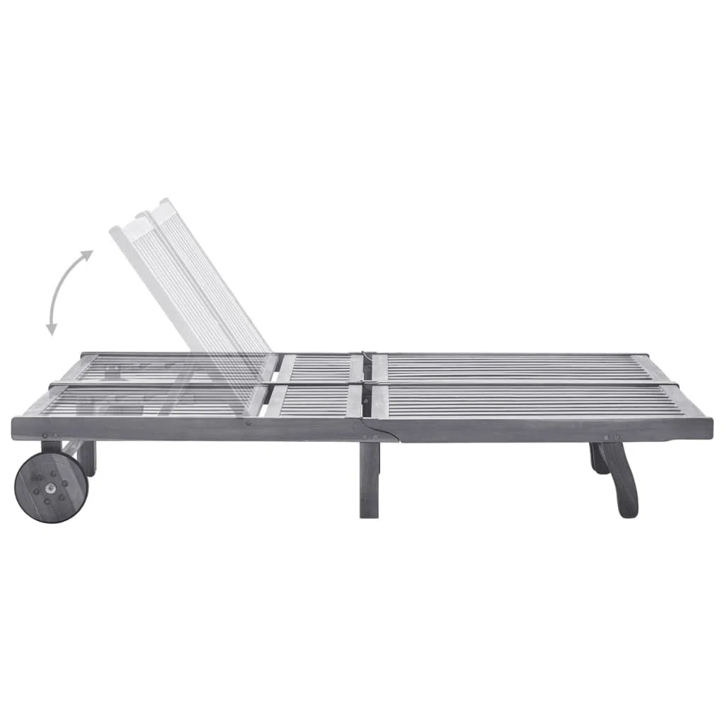 Esterilla Playa Plegable,Silla de Playa Plegable Ligera,Tumbona de jardín 2 Personas y Cojines Madera Maciza de acaciaAdecuado para Balcones, Jardines, Patios