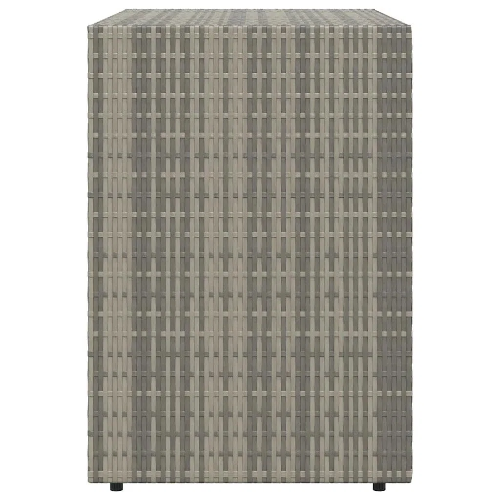 Helloshop26 - Armario de almacenamiento para jardín, 100 x 55 x 80 cm, diseño resistente al agua, gran capacidad, acabado mate de resina trenzada, color gris 02_0046633