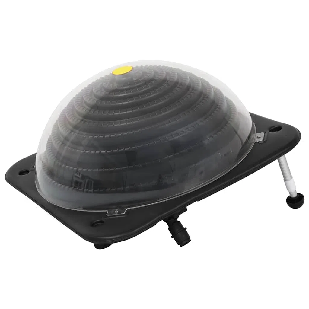 Calefacción solar de piscina HDPE con patas de aluminio, 75 x 75 x 36 cm, calentador solar para piscina, colector solar para calentar el agua con manguera y conexión para piscinas de