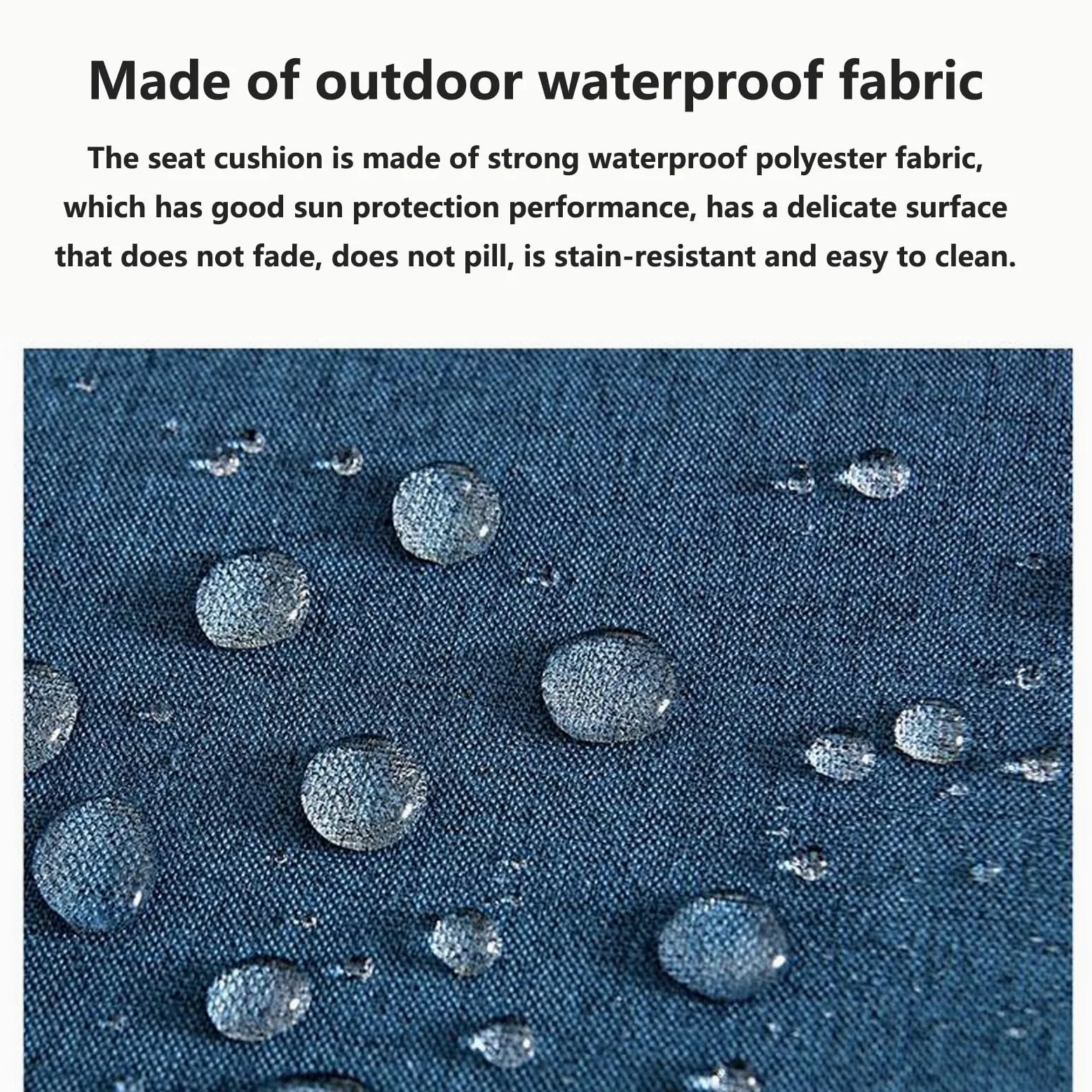 Juego de fundas impermeables para sillas de exterior, 40 x 40 cm, color gris oscuro, antideslizante, cierre de cremallera, ideal para patio, interior, camping