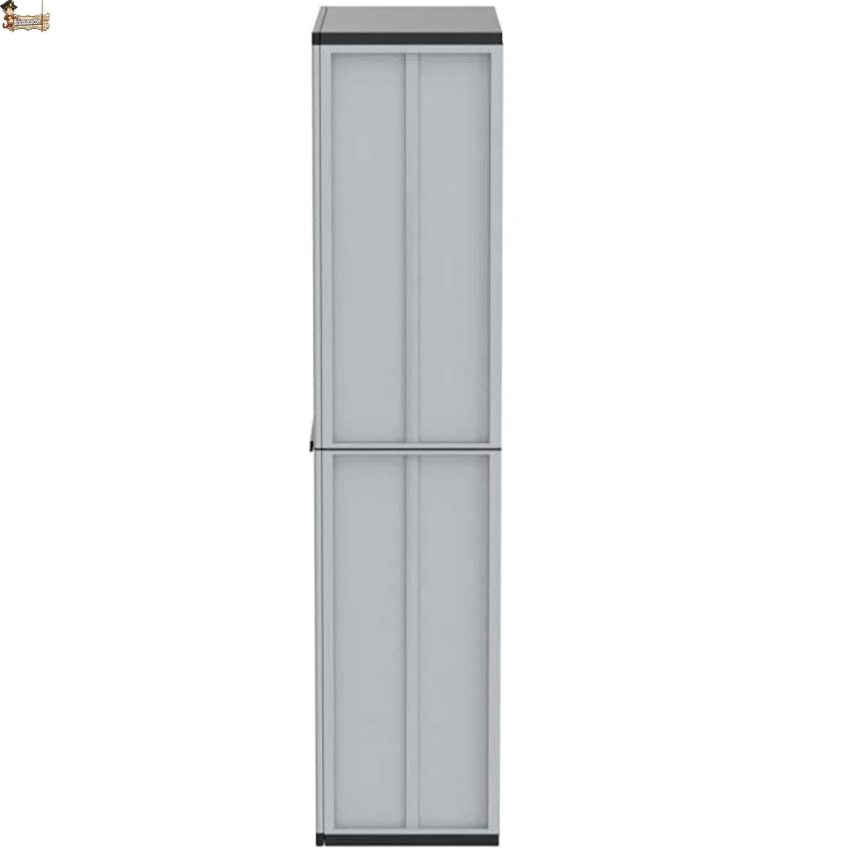 BricoLoco.com Armario Alto Exterior o Interior. Mueble en Resina para jardín, terraza, despensa, Cocina. Dos Puertas y Tres baldas de Altura Regulable